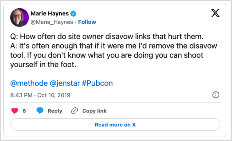 Marie Haynes on Disavowing links